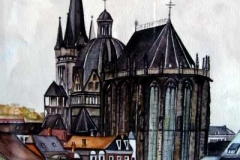 Aachener-Dom-aquarell
