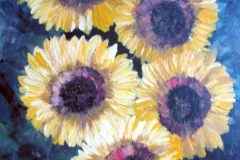 Fünf-Sonneblumen-Acryl