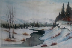 Fluss-im-winter-aquarell