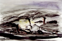 Grubenarbeiter-aquarell