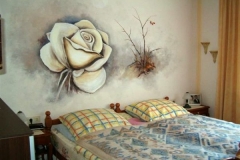 Rose-gross-Wandgemälde